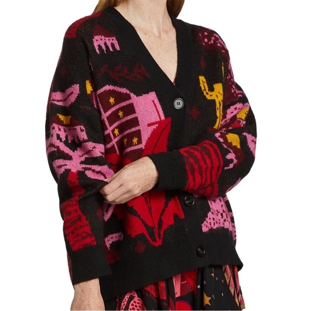 FARM RIO Black Tropical Magic Cardigan - NEVER WORN
